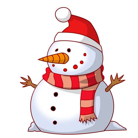 Happy Snowman Vector Clipart image - Free stock photo - Public Domain