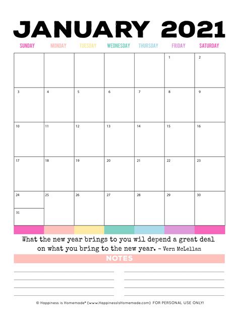 2021 Printable Monthly Calendar With Lines | Calendar Printables Free Templates