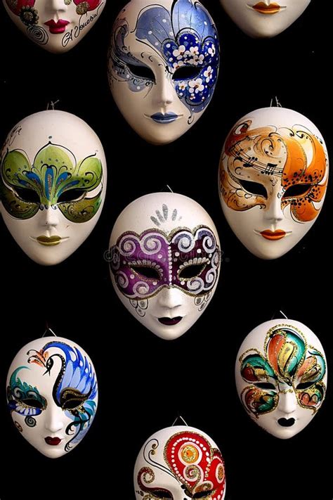Máscaras Venecianas Del Carnaval Para La Venta Imagen de archivo