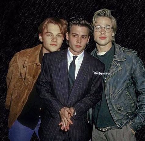 Brad Pitt Leo Dicaprio Johnny Depp - Rare Photographs of Leonardo DiCaprio, Johnny Depp and Brad Pitt All
