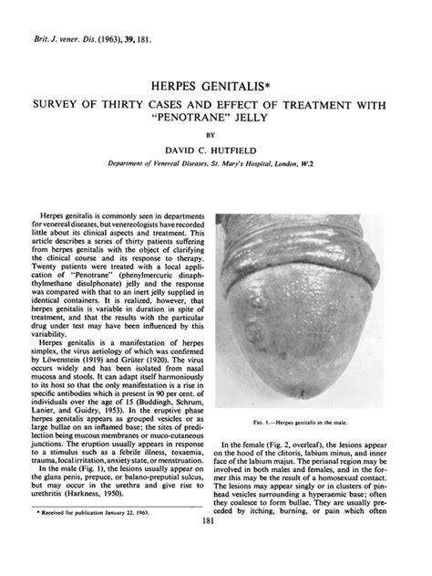 Herpes Genitalis—a Study Of 30 Cases And The Effect Of Penotrane Jelly