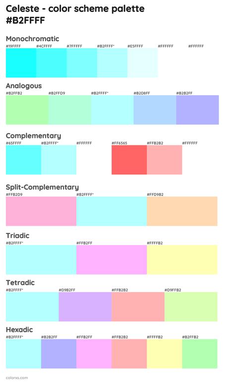 Celeste Color Palettes And Color Scheme Combinations