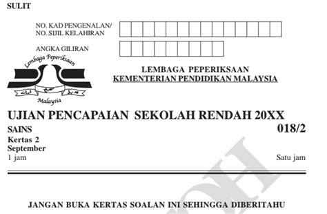 Panduan pentadbiran pentaksiran psikometrik tingkatan 3 lembaga peperiksaan kementerian pendidikan malaysia 1 isi kandungan 1.0 pengenalan 2.0 ujian psikometrik 2.1 latar belakang 2.2 definisi 2.3 tujuan pentaksiran psikometrik (ppsi) 2.4. KOLEKSI CONTOH SOALAN SEMUA SUBJEK UPSR BERMULA 2016 ...