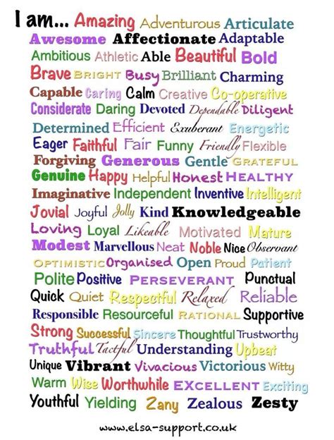 Pin By Elizabeth Park On About Me In 2020 Describing Words Positive