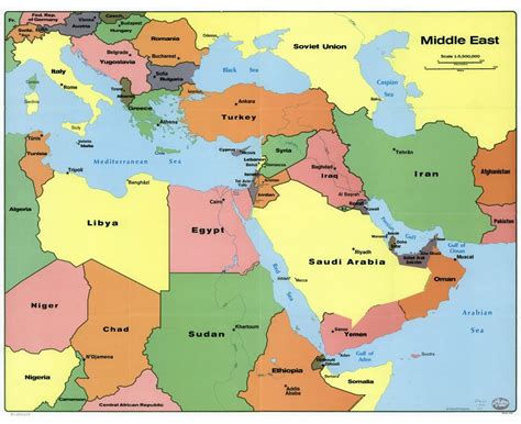 Map Of Middle East Free Large Images Mapfocus