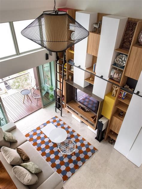From various upgrades to add in a house, floor to ceiling windows are among the most dramatic. Home on HomeandDecor.com.sg | High ceiling living room ...