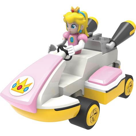 Princess peach, originally referred to as simply princess or princess toadstool in super mario kart, princess peach toadstool is a playable character in all the sixteen of the mario kart installments. K'NEX Mario Kart: Princess Peach Kart Building Set (38726 ...
