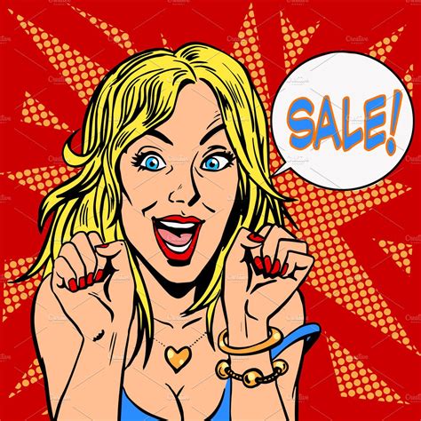 Closeout Girl Discount Sale Work Illustrations ~ Creative Market