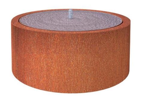 Corten Round Fountain Watertable Rusty D100 H40 Cm From £152899