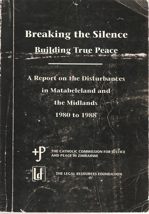 Breaking The Silence Building True Peace A Report On The Disturbances