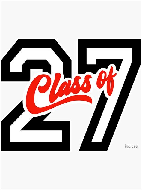 Class Of 2027 27 Sticker For Sale By Indicap Redbubble