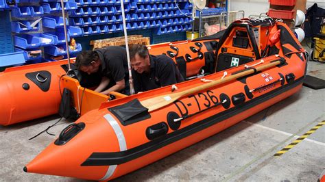 She has the same geometric hull shape as our trent class lifeboat and the low line of her hull makes recovering casualties much easier. Visit the RNLI Inshore Lifeboat Centre