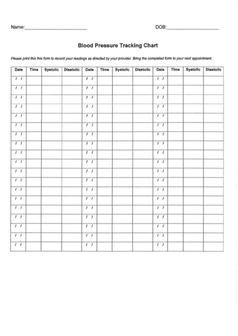 Free Printable Blood Pressure Forms Sopruby