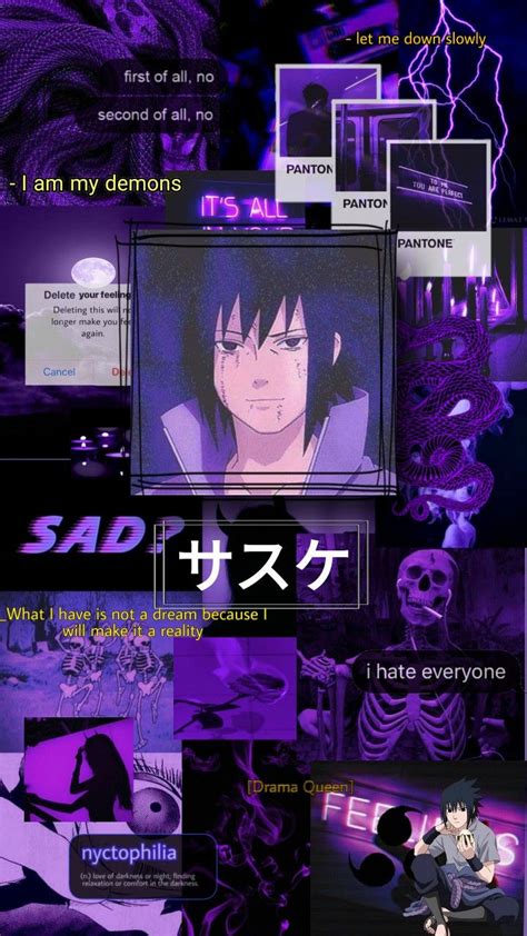 Sasuke Purple Aesthetic 𝗛𝗢𝗞𝗔𝗚𝗘𝗗𝗜𝗧𝗦 In 2020 Wallpaper Naruto