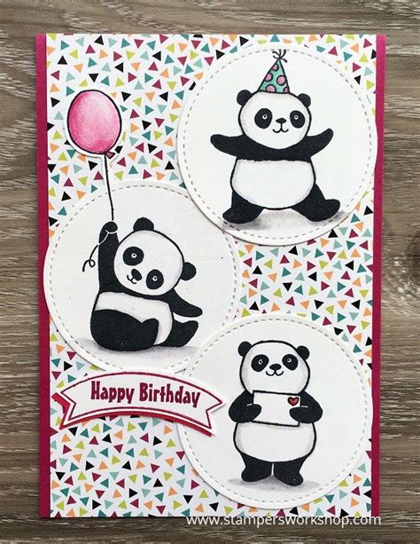 Happy Birthday Party Pandas Stampers Workshop Panda Card Panda