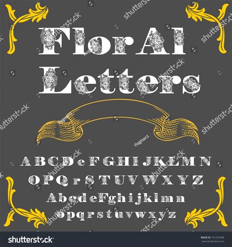 Calligraphic Fonts Alphabet Letters Stock Vector Royalty Free