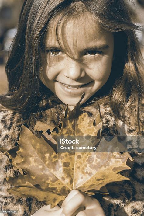 Child Playing In The Autumn Leaves Stock Photo Download Image Now