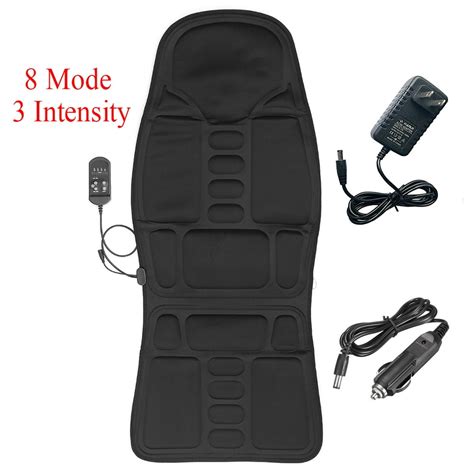 Portable Electric Massager 8 Mode 3 Intensity Car Home Chair Seat Cushion Full Body Electric