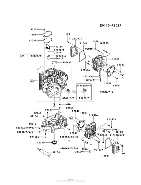 4 stroke cylinder head parts. Kawasaki FS541V-BS51 4 Stroke Engine FS541V Parts Diagram ...