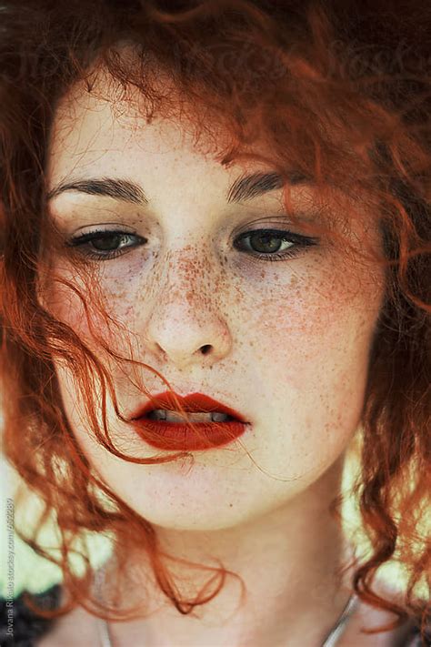 Portrait Of A Freckled Woman By Jovana Rikalo Stocksy United