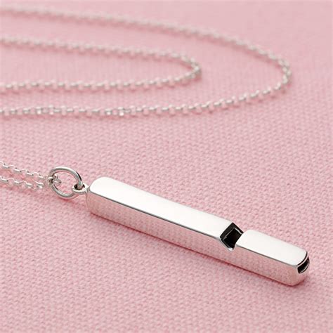 Engraved Necklace Engraved Silver Whistle Necklace925 Sterling Silver Necklacehandmade