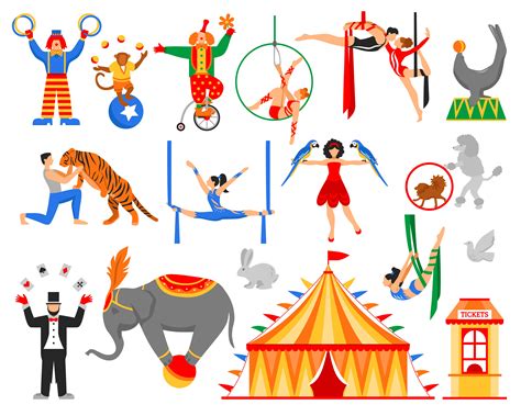 Circus Artist Characters Collection Vector Art At Vecteezy