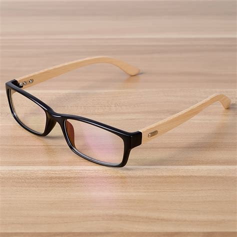 Hot Sale Handmade Bamboo Small Frame Eyeglasses Men And Women Clear Lens Wooden Eyewear Cool