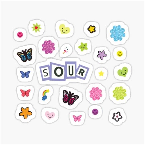 Olivia Rodrigo Sour Album Sticker Pack Sticker For Sale By