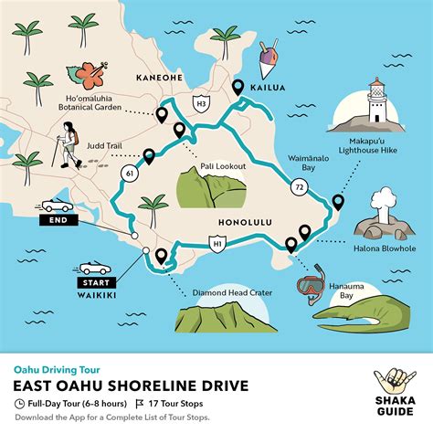 Shaka Guides East Oahu Shoreline Drive Itinerary Self Guided Audio Tours