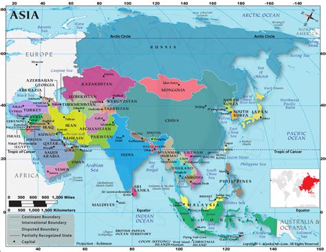 Asian Countries, How Many Countries in Asia, List of ...