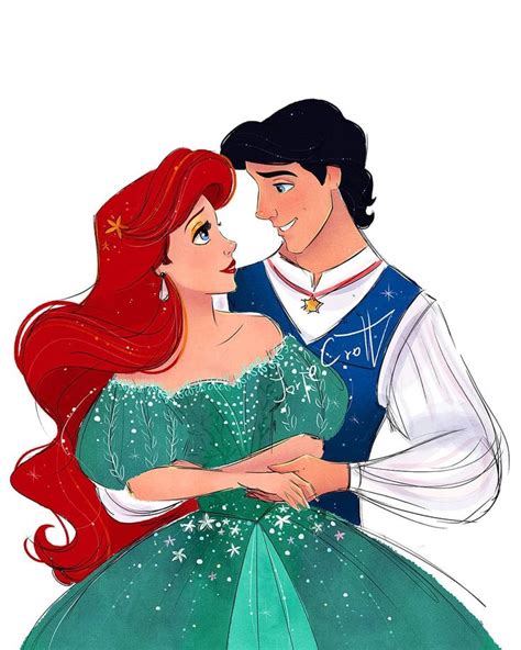 Just You And Me Ariel And Prince Eric Casais Disney Princesas