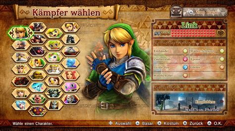 Hyrule Warriors Character List