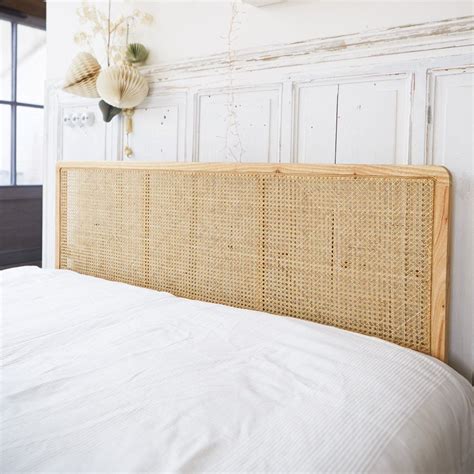 Conçue pour un couchage de 2 personnes elle sera. Tête de lit cannée en rotin 160 cm - Meubles pour chambre ...