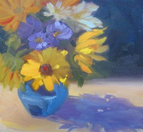 Sunflowers And Daisies Painting By Suzanne Elliott Fine Art America