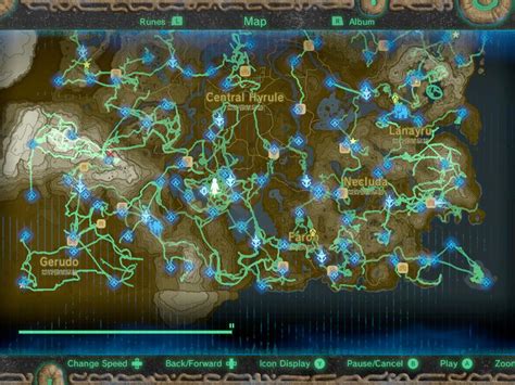 Zelda Breath Of The Wild Complete Map Time Zones Map World