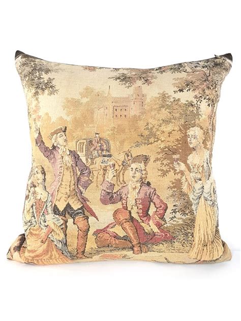 Gauguin 2 young ladies french tapestry cushion pillow cover fine art home decor. French Tapestry Throw Pillow | Royal Hunting - My Vintage Pillow
