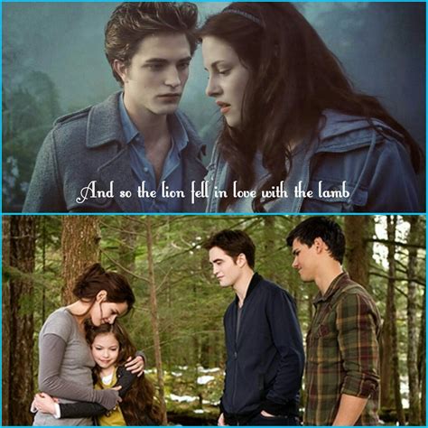 Twilight quote edward and bella lion loves lamb scene. "And so the lion fell in love with the lamb" - EDWARD ...