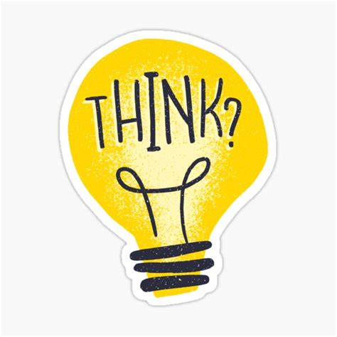 Light Bulb Thinking Idea Sticker For Sale By Dersenat Redbubble