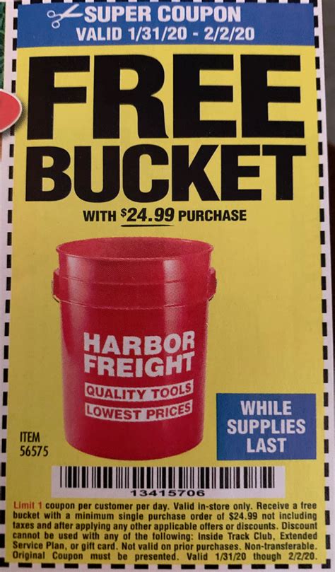 No use on prior purchases after 30 days from original purchase or without original receipt. Harbor Freight Tools Coupon Database - Free coupons, 25 percent off coupons, toolbox coupons ...