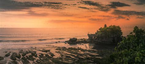 View Of Tanah Lot Traditional Balinese Temple At Sunset Beraban Kediri Tabanan Regency Bali