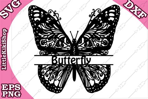 Svg Butterfly Monogram - Free Premium SVG File
