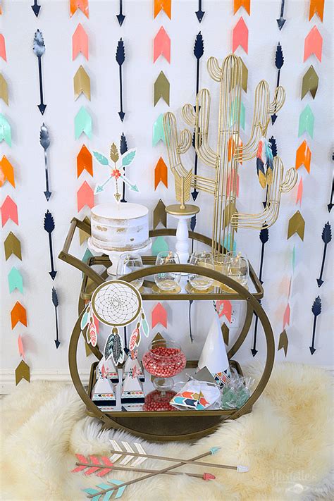 We've pretty & stylish cocktail party supplies; Simple Boho Chic Cocktail Party Ideas - Michelle's Party ...