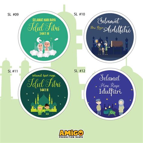 Jual Stiker Toples Idul Fitri Hari Raya Hamper Kue Lebaran Packaging