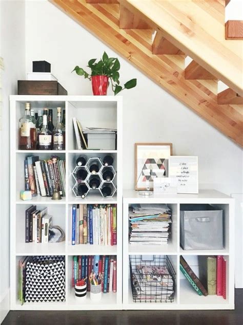 Storage under the stairs with ikea kallax system. Pin on dětský pokoj/šatna/pracovna