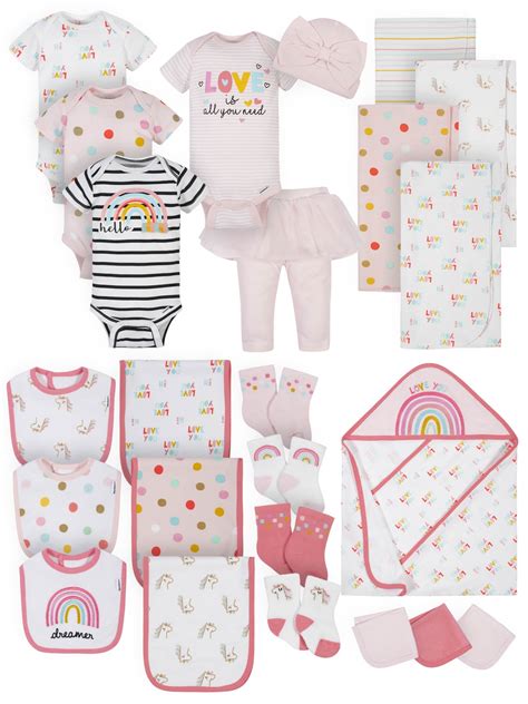 Gerber Gerber Baby Girl Organic Newborn Clothes Essentials Shower