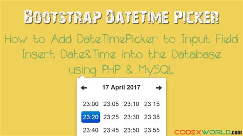 Bootstrap Datetimepicker Add Date Time Picker To Input Field Codexworld