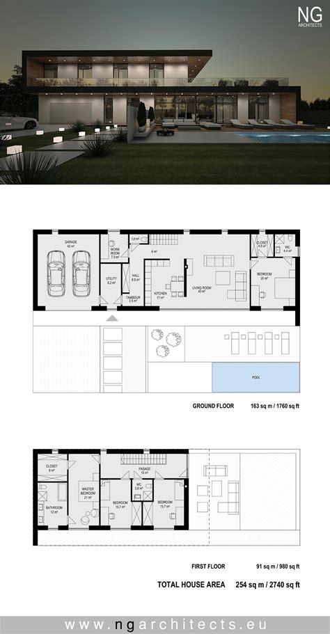 Modern Villa Design Plan Architectural Drawings Modern Floor Plans My