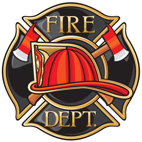 Fire Department Or Firefighters Maltese Cross Symbol Wall Mural Vinyl