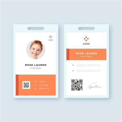 Premium Vector Front And Back Minimal Id Card Template