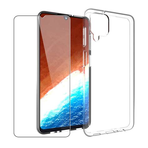 Sdtek Case For Samsung Galaxy A12 Glass Screen Protector Clear Gel